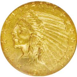 1911 $2 1/2 MS61 NGC