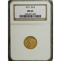 1911 $2 1/2 MS62 NGC