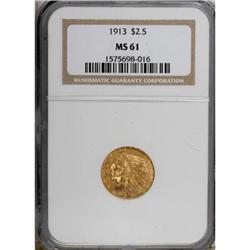 1913 $2 1/2 MS61 NGC
