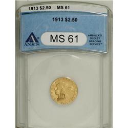 1913 $2 1/2 MS61 ANACS