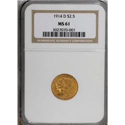 1914-D $2 1/2 MS61 NGC