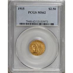 1915 $2 1/2 MS62 PCGS