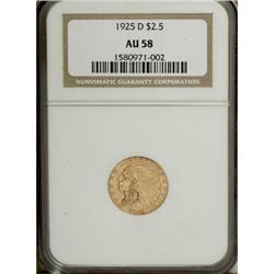 1925-D $2 1/2 AU58 NGC
