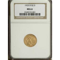 1925-D $2 1/2 MS61 NGC