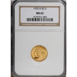 1925-D $2 1/2 MS62 NGC