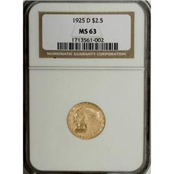 1925-D $2 1/2 MS63 NGC
