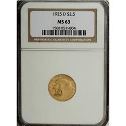 1925-D $2 1/2 MS63 NGC