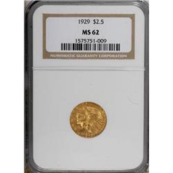 1929 $2 1/2 MS62 NGC