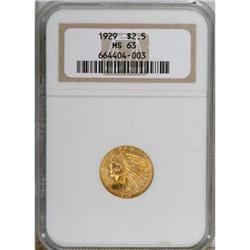 1929 $2 1/2 MS63 NGC