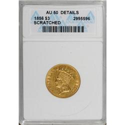 1856 $3 AU50 ANACS