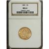 Image 1 : 1881 $5 MS61 NGC