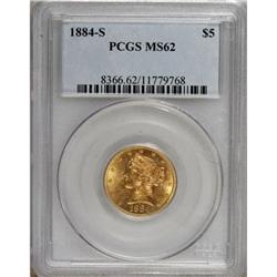 1884-S $5 MS62 PCGS