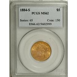 1884-S $5 MS62 PCGS