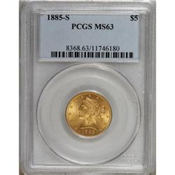 1885-S $5 MS63 PCGS