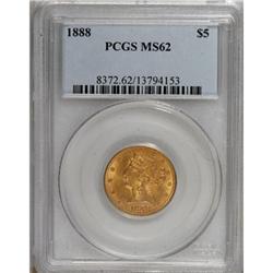1888 $5 MS62 PCGS
