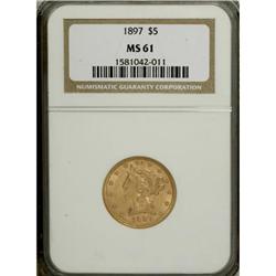 1897 $5 MS61 NGC