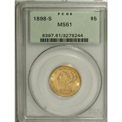 1898-S $5 MS61 PCGS