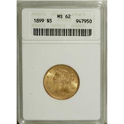 1899 $5 MS62 ANACS