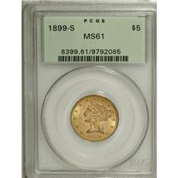 1899-S $5 MS61 PCGS