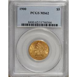 1900 $5 MS62 PCGS
