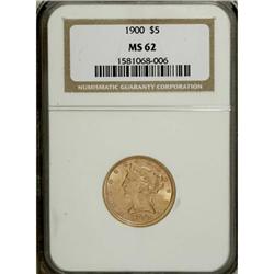 1900 $5 MS62 NGC
