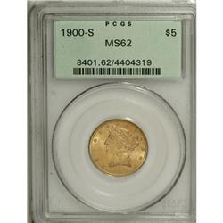 1900-S $5 MS62 PCGS