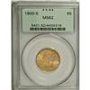 Image 1 : 1900-S $5 MS62 PCGS
