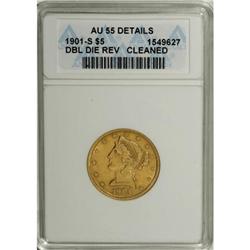 1901-S $5 AU55 ANACS
