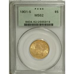 1901-S $5 MS62 PCGS