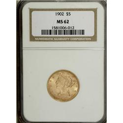 1902 $5 MS62 NGC