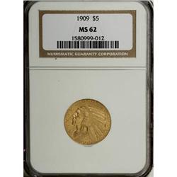 1909 $5 MS62 NGC