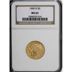 1909-D $5 MS62 NGC
