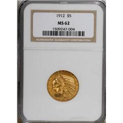 1912 $5 MS62 NGC