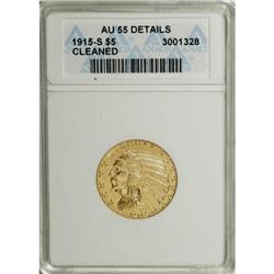 1915-S $5 AU55 ANACS