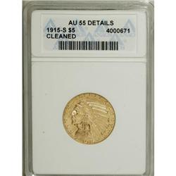 1915-S $5 AU55 ANACS