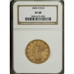 1845-O $10 XF40 NGC