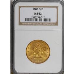 1880 $10 MS62 NGC