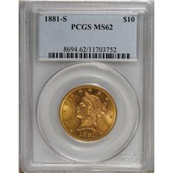 1881-S $10 MS62 PCGS