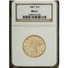 Image 1 : 1882 $10 MS61 NGC