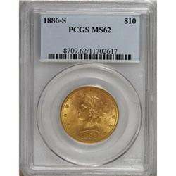1886-S $10 MS62 PCGS