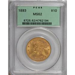 1893 $10 MS62 PCGS