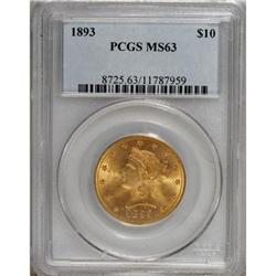 1893 $10 MS63 PCGS