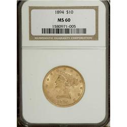 1894 $10 MS60 NGC