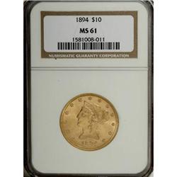 1894 $10 MS61 NGC
