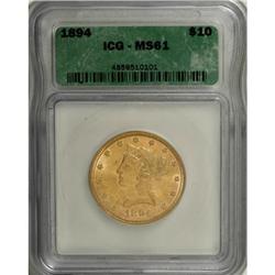 1894 $10 MS61 ICG