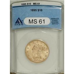 1895 $10 MS61 ANACS