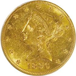 1896-S $10 AU58 PCGS