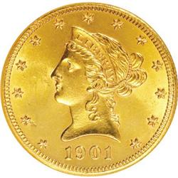 1901 $10 MS60 ANACS