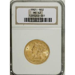 1901 $10 MS62 NGC
