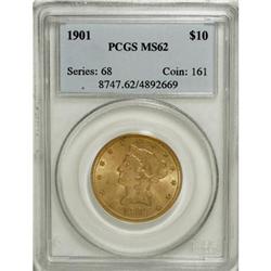 1901 $10 MS62 PCGS